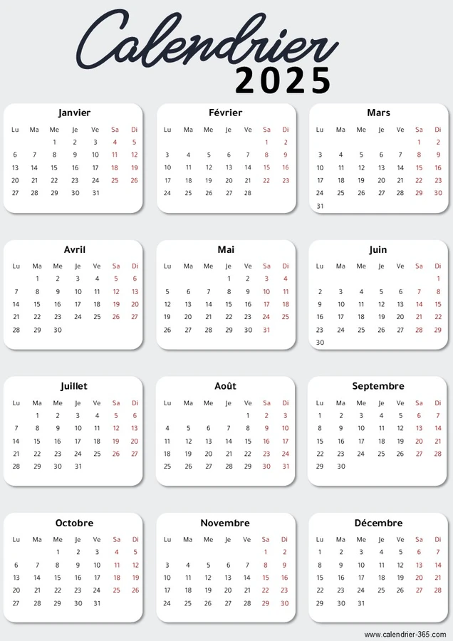 Exemple De Calendrier Fran Ais Gratuit T L Charger Et Imprimer